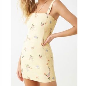 Forever 21 👗 Linen-Blend Floral Mini Print Dress
